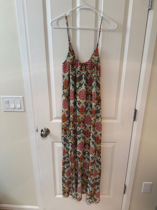 The Odells Dresses & Skirts - Boho Floral Maxi Dress in Mint and Coral